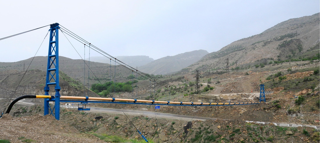 Вантовый переход газопровода-отвода к селению Хунзах Хунзахского района Республики Дагестан через реку Андийское Койсу