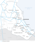 Схема газопроводов в Республике Дагестан